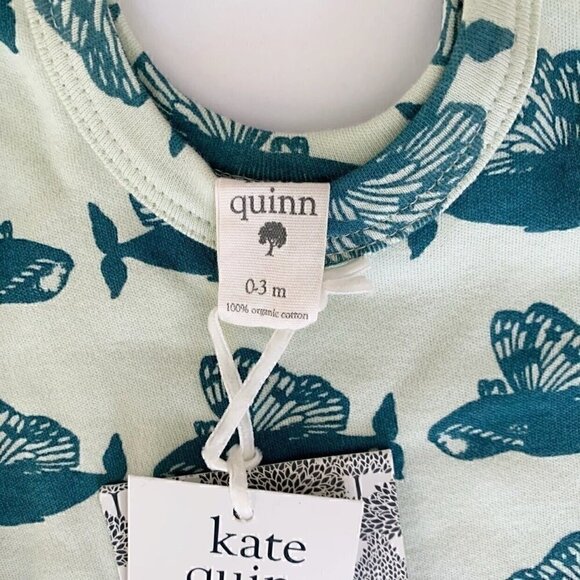 NWT Kate Quinn Butterfly Whale Long Sleeve Bodysuit 0-3 Months - Picture 5 of 5